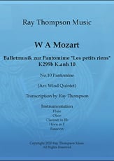 Balletmuzik zur Pantomine Les petits riens K299b K.anh 1010.Pantomine P.O.D. cover